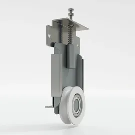 mebloland Schwebetürenschrank, 3-türig Schrank 200 cm mit Spiegel AURELIA 2 (Weiß | Graphit | Weiß) - Grau/Weiß