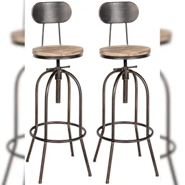 CLP 2er Set Barhocker Pino Holz höhenverstellbar,bronze