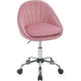 Woltu Bürostuhl ergonomisch, Schminkstuhl, Schreibtischstuhl 150 kg belastbar, Samt : Rosa Farbe: Rosa - Rosa