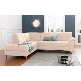 sit&more Ecksofa Texel L-Form, mit Federkern, wahlweise mit Bettfunktion und Bettkasten beige
