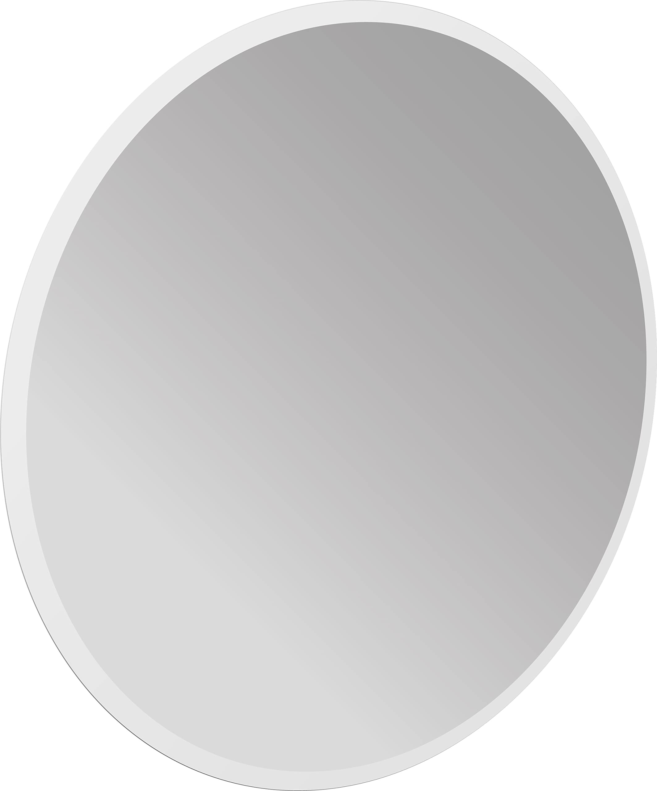Emco Pure + LED-Lichtspiegel Ø 60 cm, Spiegel inkl. LED-Beleuchtung für Raumschaltung, Badezimmerspiegel mit umlaufender Mattierung zur Wandmontage