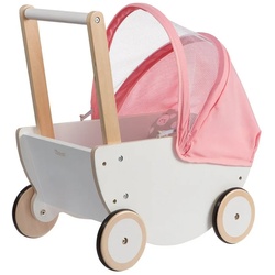 howa Puppenwagen „Cozy Cactus“, aus Holz mit faltbarem Verdeck weiß