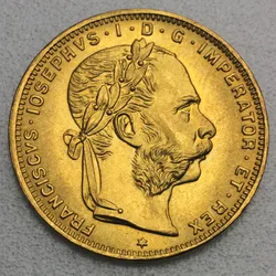 Goldmünze 8 Florin/20 Gulden-Nachpr.1892