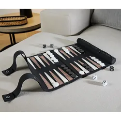 Tchibo - Backgammon zum Aufrollen - anthrazit