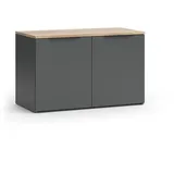 Vicco Kommode Wido Anthrazit, Eiche, 80 x 50 cm mit 2 Türen