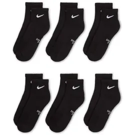 Nike Everyday Cushioned Ankle-Socken 6er Pack Schwarz/Weiß 38-41