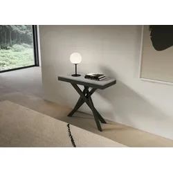 Itamoby Ausziehbare Konsole 90x40/300 cm Saki Evolution Betonanthrazitrahmen