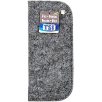 TSI 70490-DG Filz Brillenetui rPET Grau (Dunkelgrau) 8x0.5x18.5 cm (B x H x T)
