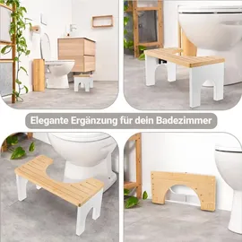 Benkstein Toilettenhocker - Braun/Weiß