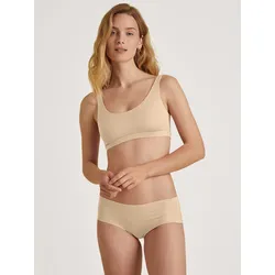 Bustier CALIDA, Damen, Gr. XXS (32/34), N-Gr, beige (dune beige), Interlock, Obermaterial: 86% Modal (TENCEL), 14% Elasthan, unifarben, casual, Basic, BHs, mit verstärkter Unterbrust