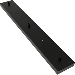 Calex | Deckenplatte aus Metall | 70x10cm | 3 Löcher | Mattschwarz