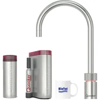 Quooker Nordic Round single tap Voll Edelstahl Wasserhahn & PRO3 & CUBE