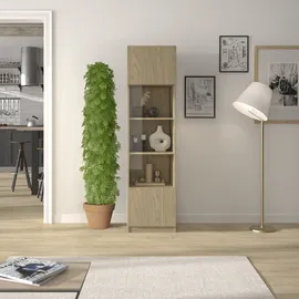 Gami Vitrine Iris mit 1 Tür 45 x 38 x 172 cm Beige