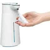 Seifenspender Automatisch Wandbefestigung 400ML Elektrischer Seifenspender mit Sensor Infrarot,USB Wiederaufladbar Schaumseifenspende No Touch,IPX6 Wasserdicht Für Küche,Bad,Schule,Hotel