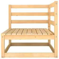 vidaXL Garten-Ecksofa mit Grauen Kissen Massivholz Kiefer