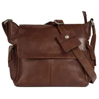 Spikes & Sparrow Umhängetasche echt Leder, braun