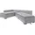 Home Affaire Ecksofa HOME AFFAIRE "Night & Day L-Form, B: 321 cm, mit Dauer-Schlaffunktion 180x200 cm", grau (hellgrau), B:321cm T:218cm, 100% Polyester, Sofas, Ecksofa, Bettfunktion, Bettkasten, Topper & 3 Zierkissen, Boxspringbett in Cord