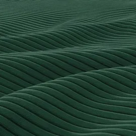 mebligo U-Sofa mit Schlaffunktion Foresta, 2 Chaiselongues, Cord - Dunkelgrün - Grün