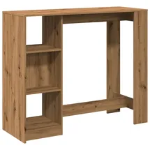 vidaXL Bartisch mit Regal 124 x 46 x 103,5 cm Braun