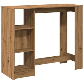 vidaXL Bartisch mit Regal 124 x 46 x 103,5 cm Braun