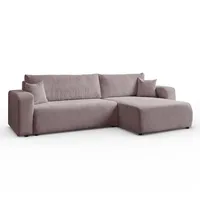 Lookway Ecksofa, Rosa, Textil, 4-Sitzer, L-Form,L-Form, 277x143 cm, Wohnzimmer, Sofas & Couches, Wohnlandschaften, Ecksofas