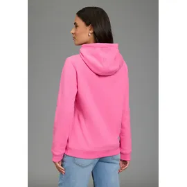 delmao Kapuzensweatshirt mit Print rosa 36/38