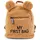 Childhome CHILDHOME, Rucksack für Kinder, Baby, Schule, Kindergarten, Krippe, zwei Fächer, geeignet für Lunchbag/Flasche, abnehmbare Sicherheitsschnalle, wasserabweisend, My First Bag, Teddy beige