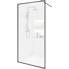 Home Deluxe Duschabtrennung Schwarz, Glas, Metall, 120x200 cm, Badezimmer, Baden - Duschen, Duschtrennwände