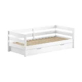 58 aufm Kessel KOJENBETT Kelda 90x200 mit Umrandung Kiefer Massivholz Weiß | Gr.: onesize