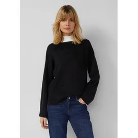 s.Oliver Pullover mit dekorativem Strickmuster Schwarz 34