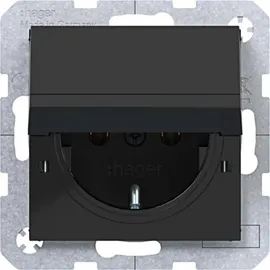 Hager Schuko-Steckdose Nachtschwarz 1 St.