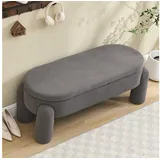 STILVORA Polsterbank mit Stauraum,Schuhbank cord mit sitzkissen,für kinder/erwachsene (Polsterbank Bettbank Sitzbank, Rutschfeste Sitzbank mit Holzrahmen, für Flur & Schlafzimmer) grau