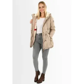Navahoo Damen, Winterjacke mit Teddyfell Winter Jacke warm gefüttert B991 [B991-Ireliaa-Beige-Gr.XS] - XS