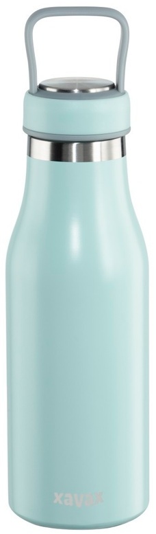 Xavax Trinkflasche, 500 Ml, Drehverschluss, Auslaufsicher, Kohlensäurefest, Blau