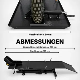Trutzholm Motorradhebebühne hydraulisch 360 kg Breite 50 cm kleiner Motorradlift Schere... schwarz