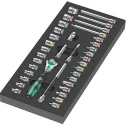 Wera 9720 Schaumstoffeinlage 8000 A Zyklop Knarre 1/4" Set 1, 37-teilig