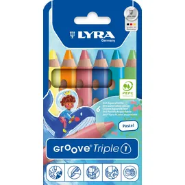 Lyra Pet Aquarellstifte Groove Triple 1 6 St. Mehrfarbig