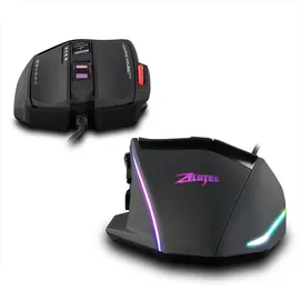 docooler Zelotes C-13 Gaming Maus Wired 10000DPI,RGB,mit 13 Programmiertasten Einstellbar,128 KB Integrierter Speicher
