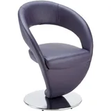 Moderano Stuhl, Edelstahl, Brombeere, Leder, Echtleder, Longlife-Leder, Dickleder, Drehteller, 62x86x61 cm, Goldenes M, Lederauswahl, Stoffauswahl, Esszimmer, Stühle, Esszimmerstühle, Lederstühle