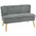 Homcom 2 Sitzer Sofa, Gepolsterte Couch, mit Kordoptik, Holzbeine für Wohnzimmer, | Gr.: onesize