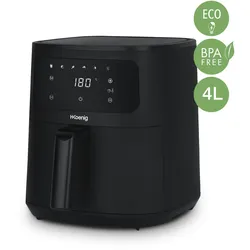 H.Koenig Heißluftfritteuse FRY840, 4L Kapazität, kocht für bis zu 6 Personen, einstellbar 80-200°C, 5 Kochmodi, 60 Minuten Timer, 5 Programme