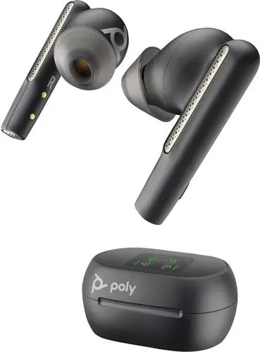 Poly Voyager Free 60+ UC - True Wireless-Kopfhörer mit Mikrofon - im Ohr - Bluetooth - aktive Rauschunterdrückung - Adapter USB-C via Bluetooth - Carbon Black (7Y8H2AA)
