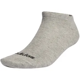 adidas Thin Linear Low-Cut Socken, 3 Paar Medium Grey Heather / White / Black 46-48