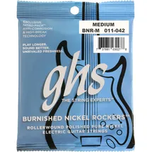 GHS Strings GHS Burnished Nickel Rockers - BNR-M - Electric Guitar String Set, Medium, .011-.050