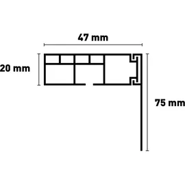 SN DECO GROUP Vorhangschiene SH mit Blende" Gr. 14, weiß L:600cm T:4,7cm, Kunststoff, Gardinenstangen, Gardinenschiene
