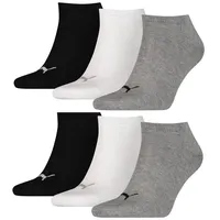 Puma Sneaker Socken Plain 6-Pack schwarz/weiß/grau - 43-46