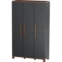 Art Plast Besenschrank Anthrazit 3 Türen, 3 verstellbare Regale 102 x 37 x 169 cm - Garage Waschküche Abstellraum Art Plast