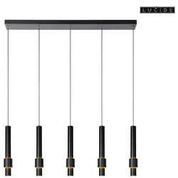 Lucide LED Pendelleuchte MARGARY, 5-flammig, 5x 4,2W, 2700K, 460lm, IP20, dimmbar, schwarz LUC-24402/30/30