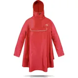 normani Regenponcho Regenponcho Kauai mit Ärmeln und Brusttasche - Wasserdichter Outdoorponcho mit Reflektor rot|schwarz XXL/3XL