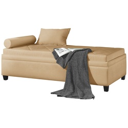 Relaxliege 120x200 cm mit wählbarer Matratze beige - Kamina Komfort